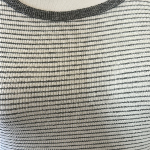 Monteau White/Grey Striped Midi Tank Sz M - Picture 3 of 15